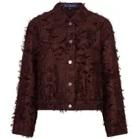 Red Button Rb bomber fringes burgundy