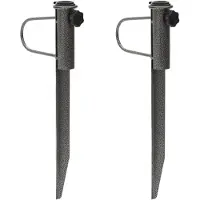 vidaXL Parasolstandaards met pennen 2 st 19x42 cm gegalvaniseerd staal