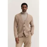 Bugatti Herren Vest met V-hals en vlechtlook