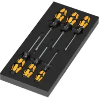 Wera 97113 Serie 900 Set 2 Werkplaats, Universeel Schroefbeitelset Kopbreedte: 3.5 mm, 4.5 mm, 5.5 mm, 7 mm Koplengte: 80 mm, 90 mm, 100 mm, 125 mm
