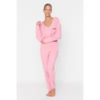 Trendyol Vrouwen Ronde hals Pyjama Set 2 pak