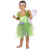 Vegaoo - Groene met paarse fee outfit voor meisjes