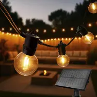 LEDVION - Solar Lichtsnoer Buiten 5.5M - 10 LED Lampen - IP54 Waterdicht - 2700K - Warm Wit - Tuinverlichting Sfeerverlichting