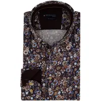 Giordano overhemd donkerblauw met print