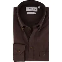 Ledub Modern Fit overhemd bruin