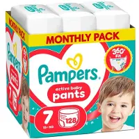 Pampers Pants Maat 7 - 128 Stuks - 15+ kg - Extra Zachte Bescherming