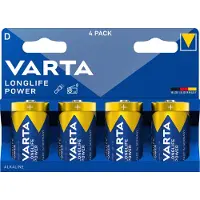 Varta Long Life Power D batterij 4 pack