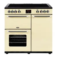 Belling Farmhouse 90Ei Range cooker Zone van inductiekookplaat Crème