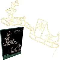 Koopman Kerstfiguur rendier met slee | | 130 x 51 cm