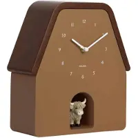 Karlsson Highland Cow Cuckoo Wandklok | Met Koekoeksklok | 22.7x25x9.4cm