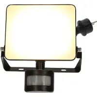 Nedis Slimme breedstraler met sensor | Vierkant | IP44 | WiFi (Tuya) | Zwart | 20W