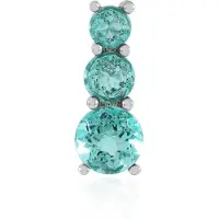 Cavill - Blauw Paraiba Kwarts Hanger 2,99 ct - 925 Sterling Zilver Platina-verguld - Rondgeslepen Braziliaanse Edelsteen - Elegant Design