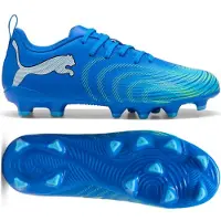 Puma Future 9 Play Gras / Kunstgras Voetbalschoenen (MG) Kids Blauw Luminous Blue Lime