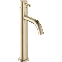 Crosswater MPRO wastafelkraan - opbouw - hoog - eengreeps - geborsteld messing (goud) PRO112DNF
