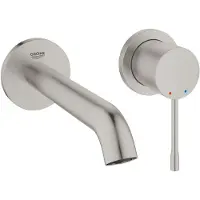 GROHE Essence New Wastafelkraan Inbouw - uitloop 18.3cm - M-size - inclusief inbouwdeel - supersteel 19408DC1-set