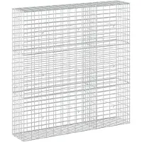 vidaXL - Gabion - met - 5 - mm - Draad - en - 5x10 - cm - Gaas - 150x30x150 - cm