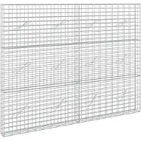 vidaXL - Gabion - met - 5 - mm - Draad - en - 5x10 - cm - Gaas - 200x10x150 - cm