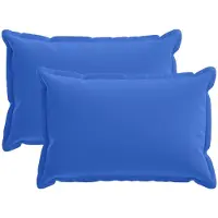 vidaXL Kussen met kussen HOUTEN 2 st Koninklijk Blauw Polyester