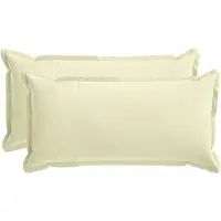 vidaXL Kussen met kussen HOUTEN 2 st Crèmekleurig Polyester