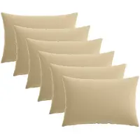 vidaXL Kussen met kussen HEERLEN 6 st Beige Polyester