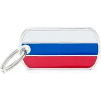 My Family Hondenpenning Met Russische Vlag