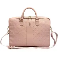 GUESS Laptoptas Peony 16 inch - 4G-logo - klassiek logo - streeppatroon - Roze