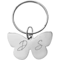 Yehwang Sleutelhanger Vlinder met Initialen Zilver