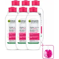 Garnier 6 x - SkinActive - Micellair Reinigingswater - Droge & Gevoelige Huid - Hydraterend & Reinigend - 400 ml - Bulkverpakking - Micellair reinigingswater - Droge huid
