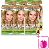 Garnier 6 x - Nutrisse Ultra Crème 9 - Haarkleuring - Zeer Lichtblond - Intens Voedend - Permanente Kleur - Bulkverpakking - Haarkleur - Douchemop - Haarverf