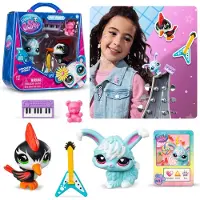 Sarcia.eu Littlest Pet Shop Figurenset, dieren #411 #412 PUNK en PASTEL + accessoires, verzamelbaar 4+