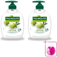 Palmolive 2 x – Handzeep – Melk & Olijf – 300 ml - Bulkverpakking - Handzeep melk en olijf - Douchemop - Handen reinigen