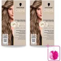 Schwarzkopf 2 x - Haarkleuring - Creme Supreme 7-16 - Cool Donker Asblond - 245g - Bulkverpakking - Koele asblond - Douchemop - Donker asblond