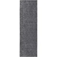 vidaXL - Tapijt - Antraciet - 80 - x - 400 - cm - 100% - Polyester - 3 - mm - Wasbaar