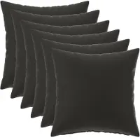 vidaXL Kussen met kussen HEERLEN 6 st Zwart Polyester