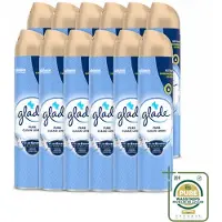 Glade 12 x – Luchtverfrisser Spray – Pure Clean Linen – 300 ml - Wasstrips - Luchtverfrisser - Frisse Geur - Luchtverfrisser Spray - Geur Tegen Geurtjes - Luchtverfrisser Linnen