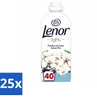 Lenor 25 x Light - Wasverzachter - Katoen Fris - Fris & Zacht - 40 Wasbeurten - Voordeelverpakking - 25 stuks