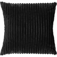 Dutch decor MART - kussenhoes 45x45 cm - zacht ribfluweel - gerecycled - Raven - zwart - met rits - zonder binnenkussen