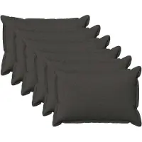 vidaXL Kussen met kussen HOUTEN 6 st Donkergrijs Faux Linnen