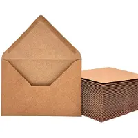 Famanu – Kraftpapier Enveloppen, 100 stuks, 130 g/m², voor Wenskaarten en Uitnodigingen, C6
