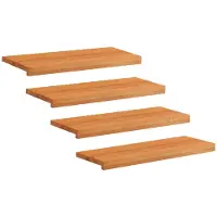 vidaXL Trapmatten 4 st Licht Bruin 80 x 25 x 2 cm Massief beukenhout