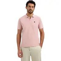 No-excess Polo short sleeve v-collar basic light mauve