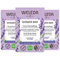 Weleda 3x Shower Bar Lavender + Vetiver 75 Gr