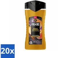 Axe 20 x – Douchegel – Peach Infusion – 225 ml - Voordeelverpakking - 20 stuks