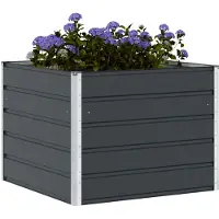 vidaXL - Plantenbak - Antraciet - 100 - x - 100 - x - 75 - cm - Staal