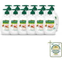 Palmolive 12 x - Handzeep - Met Pomp - Almond Milk - 500ml - Wasstrips - Handzeep - Melk En Amandel - Zeepvrij - Hydraterend - Natuurlijke Handzeep