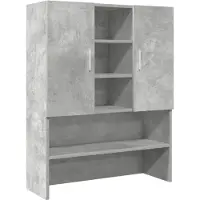 vidaXL Wasmachinekast, betonkleur, 70,5 x 25,5 x 90 cm