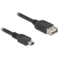 DeLOCK USB 2.0 Cable USB Type Mini-B male to EASY USB Type-A female 5 m