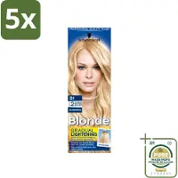 Schwarzkopf 5 x - Blondspray - Blonde Super S1 - Wasstrips - Blondspray - Haarverf - Haaroplichting - Zonnige Look - Natuurlijke Blonde Look
