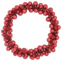 vidaXL Kerstbal Guirlande Rood 186 cm Polystyreen