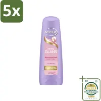 Andrélon 5 x – Conditioner – Extra Glans – 200 ml - Wasstrips - Extra Glans Haar - Dof Haar Verzorgen - Zijde Extract Haar - Vitamine C Haar - Haar Glans